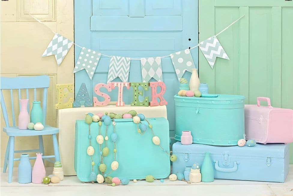 背景布【イースターCA】サンプル80×120cm　4月　ペット撮影用フォトブース