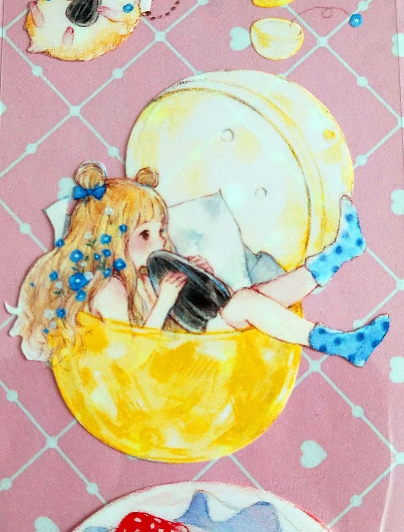 ✩のこり２✩J904＃扭蛋少女(PET)田小宝切り売り海外人物マステ女の子苜暖