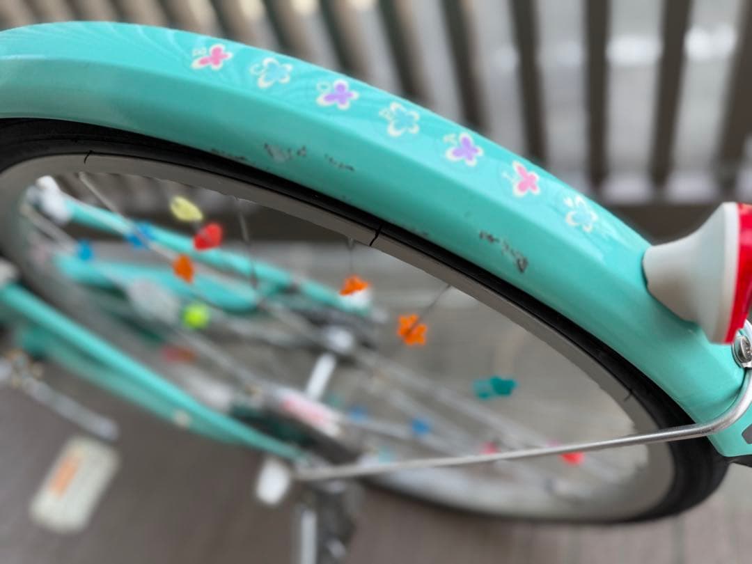 子供用自転車 グリーン エコパル　ヘルメット付き