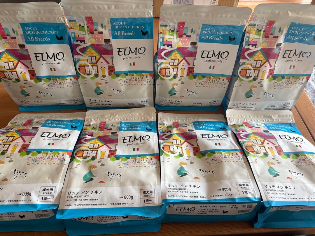 ELMO リッチインチキン 800g ドライフード　8袋