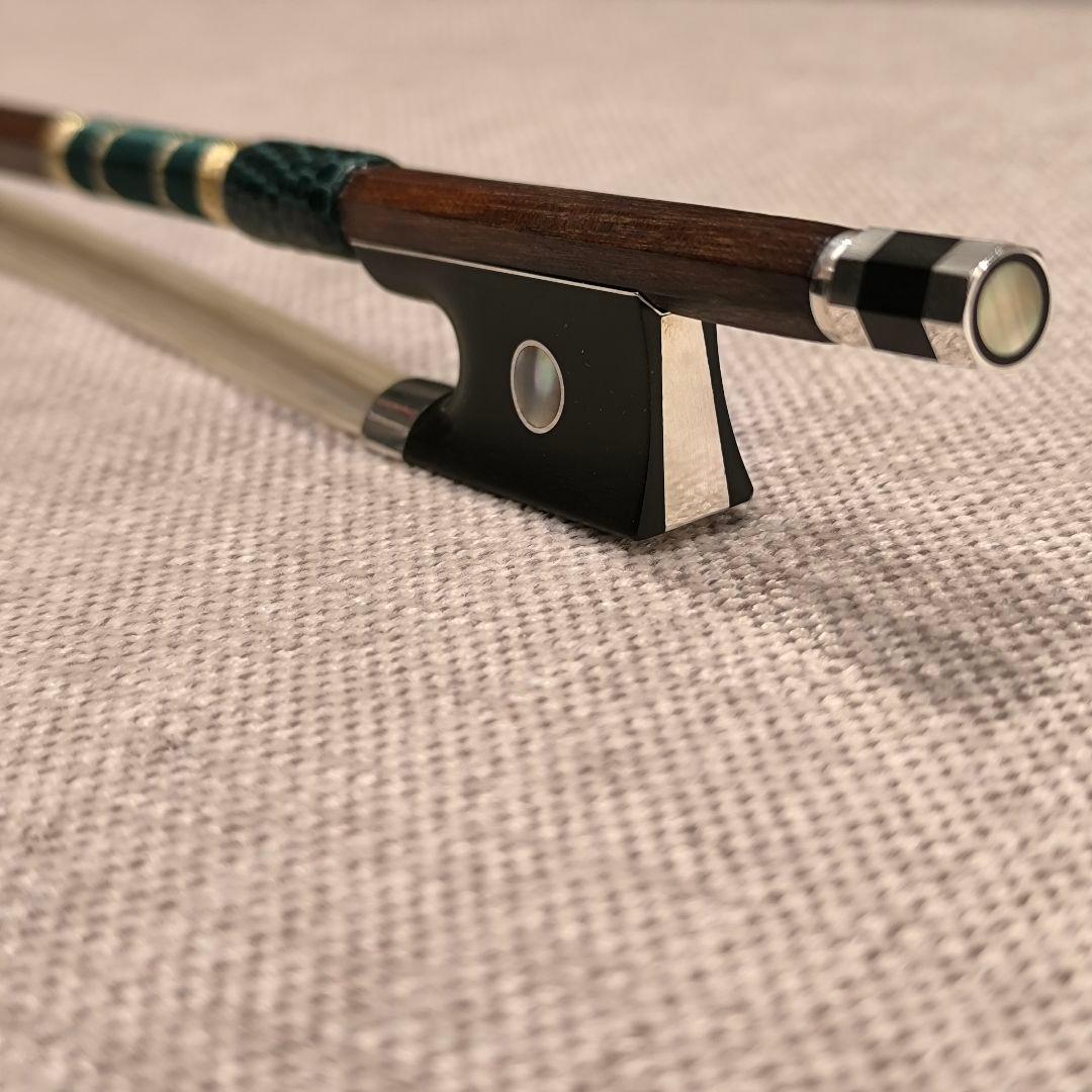 【オールド】フランス製 バイオリン弓 4/4 銀黒檀 修復済み