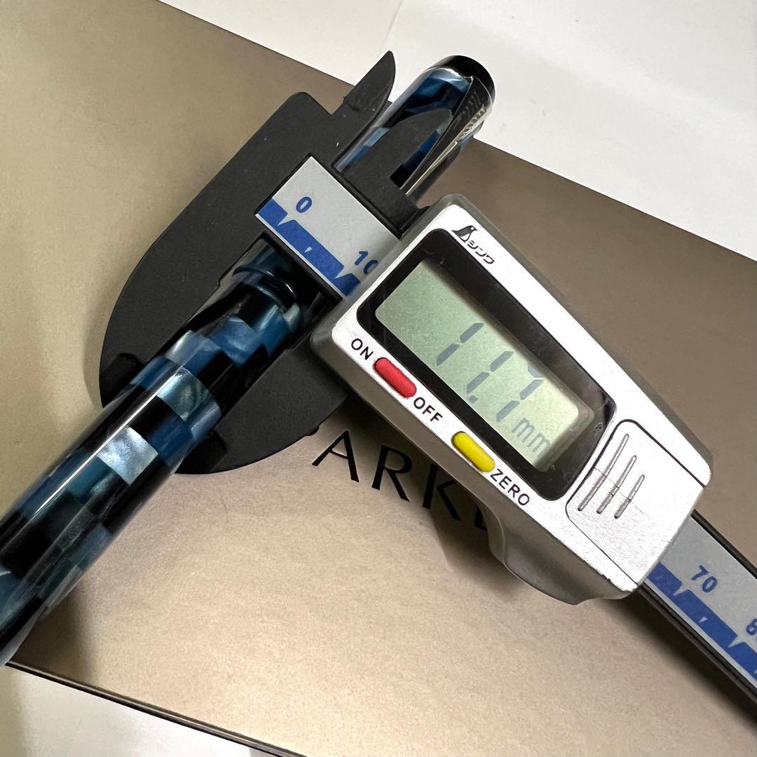 Parker パーカー 万年筆 デュオフォールド K18 F Cチェックブルー