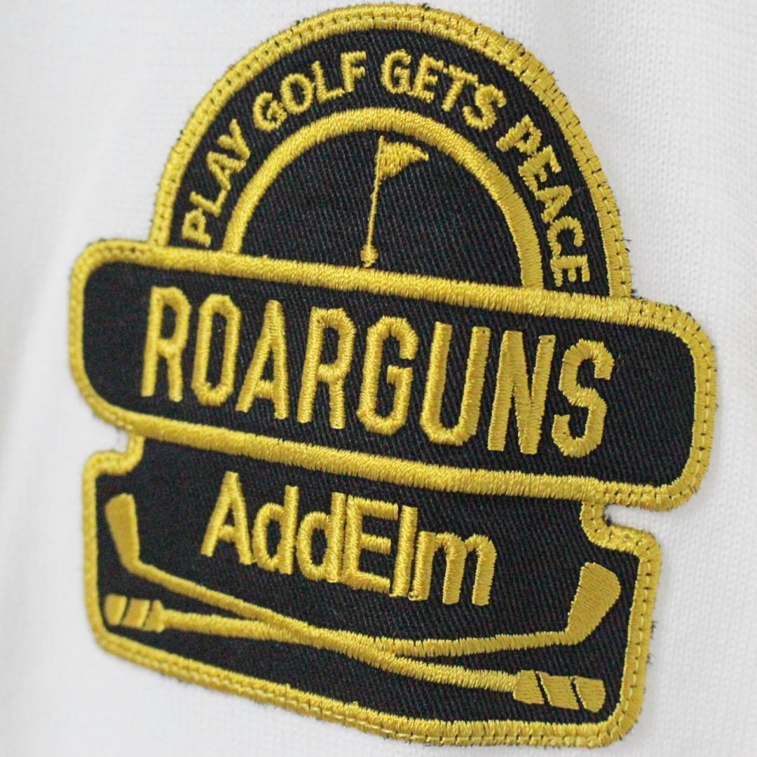 新品 ロアーガンズ AddElm ロゴスタッズワッペン ニットポロシャツ L相当