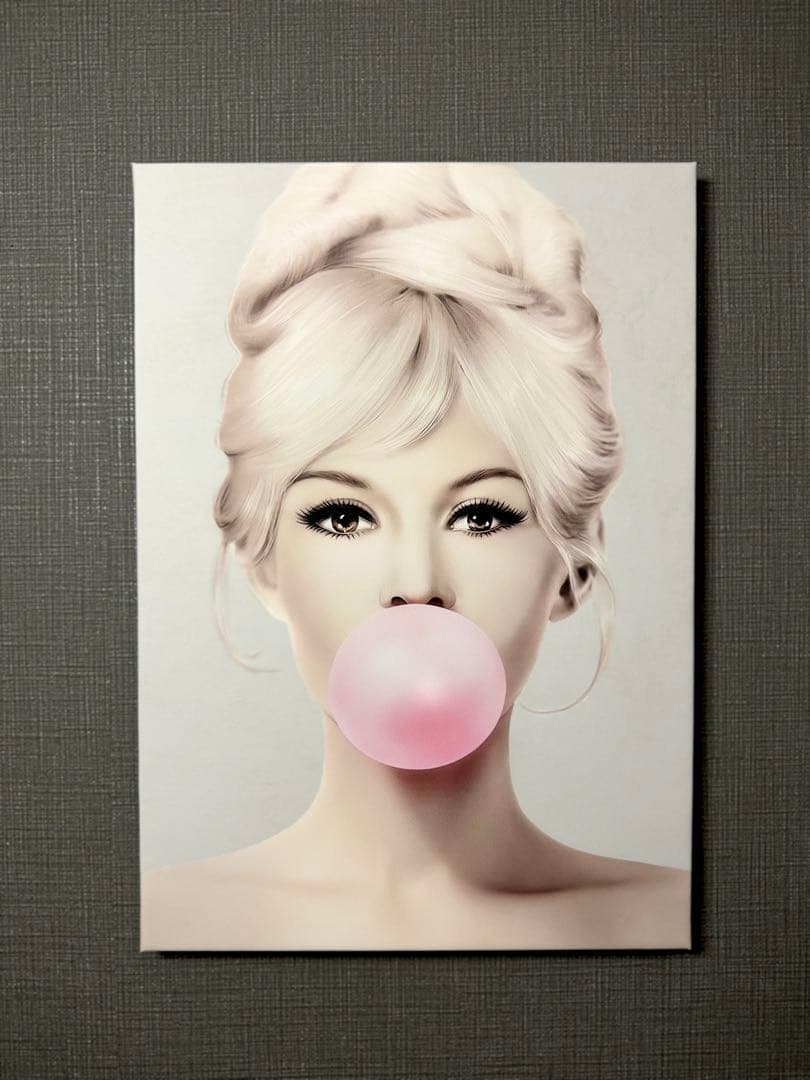 No257木枠付きキャンバスアート　ヘプバーン　マリリンモンロー　アートポスター