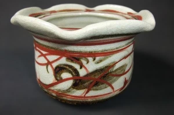 六代 清水六兵衛 鐵絵 灰皿