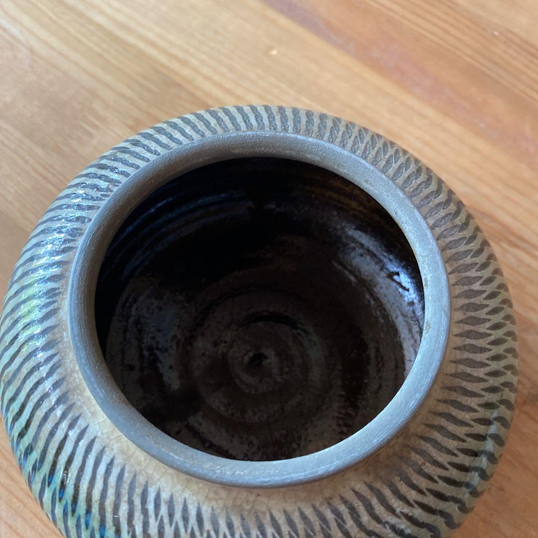 小鹿田焼　蓋物　箱なし　○