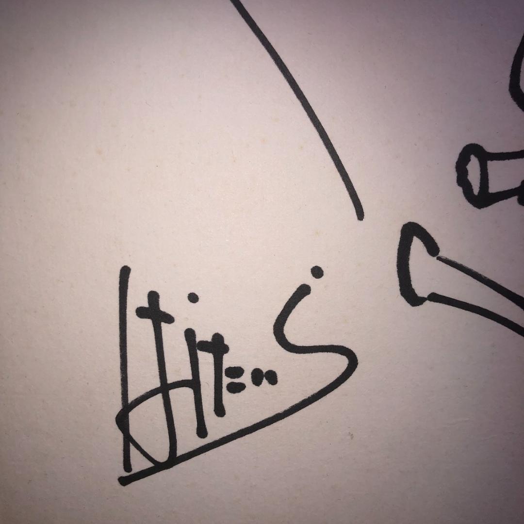 漫画家　はらたいら　モンローちゃん　ペン画　直筆肉筆画　サイン　額装品