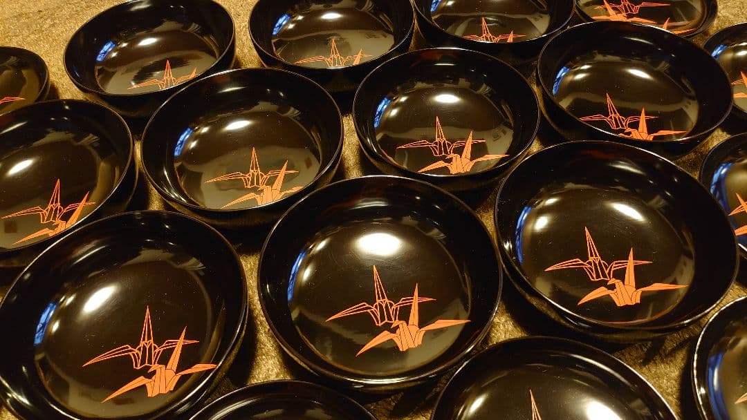 輪島塗　漆器　蒔絵　蓋椀　蓋物　蔵出し　１０客