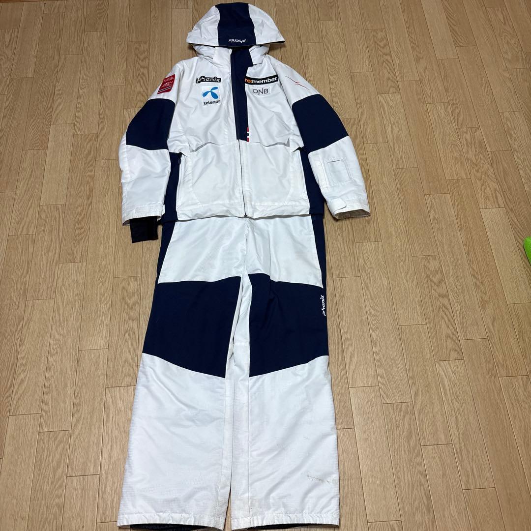 Phenix スキーウェア ホワイト/ネイビー　サイズ160(145〜165)