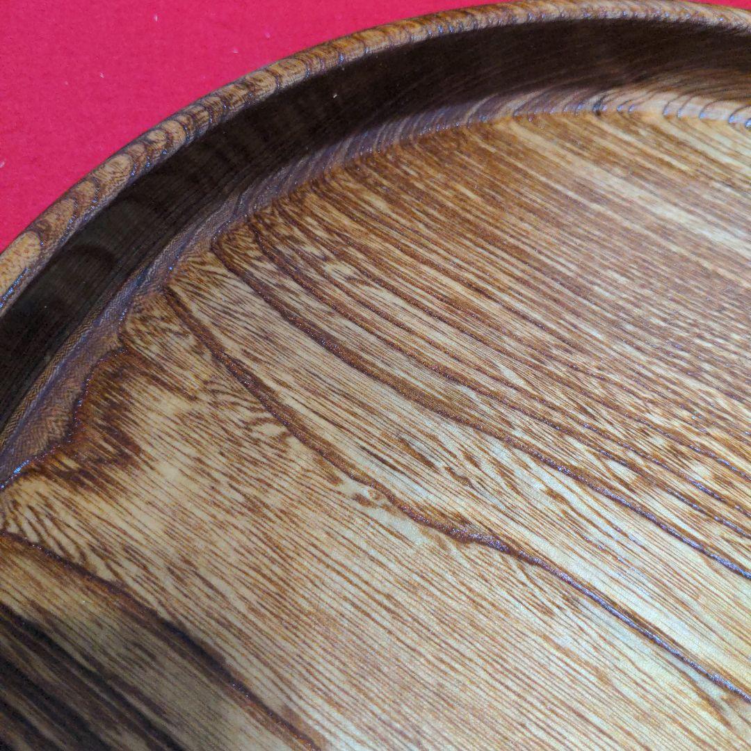 欅　くり抜き　丸盆　２個セット