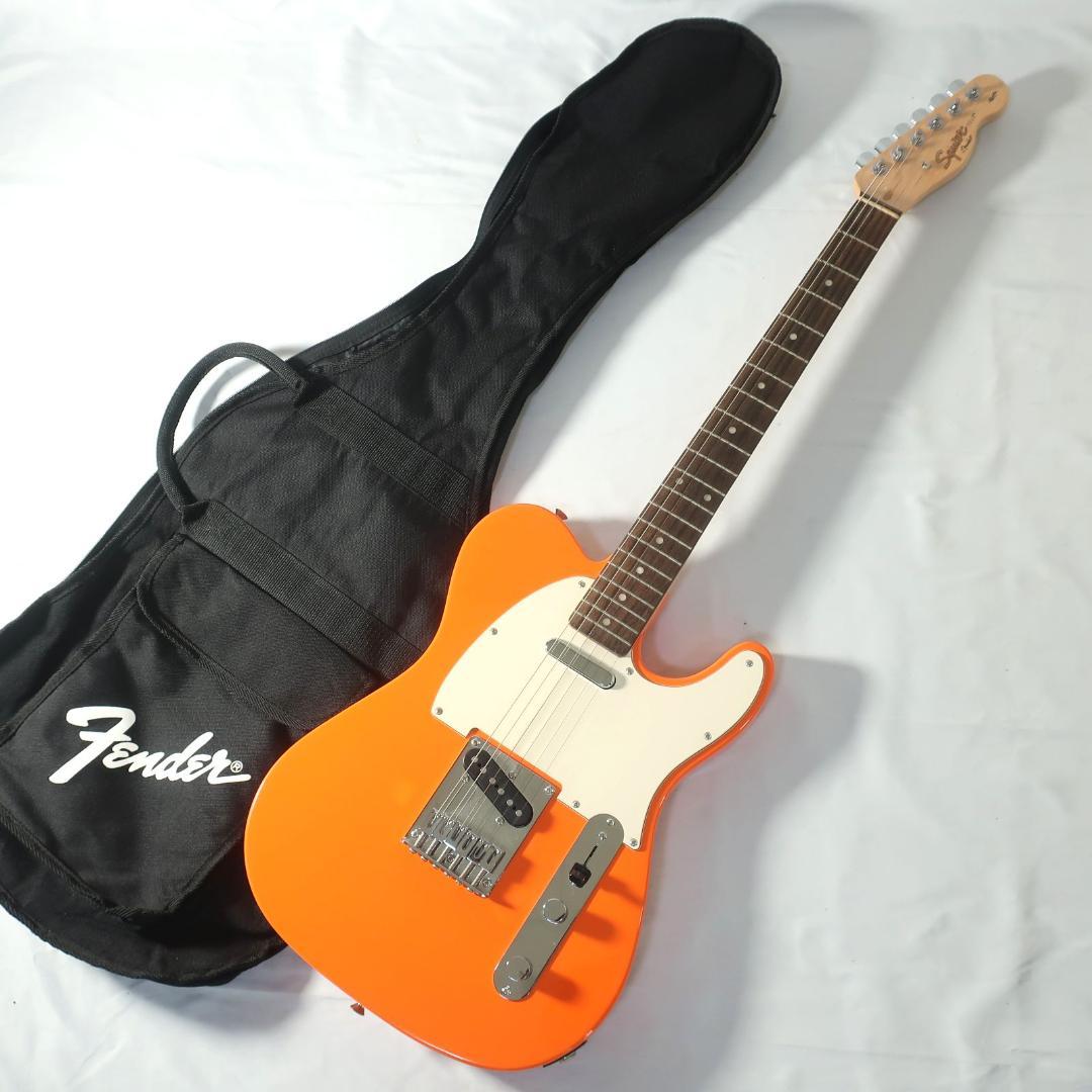 美品 Squier テレキャスター オレンジ Fenderケース付