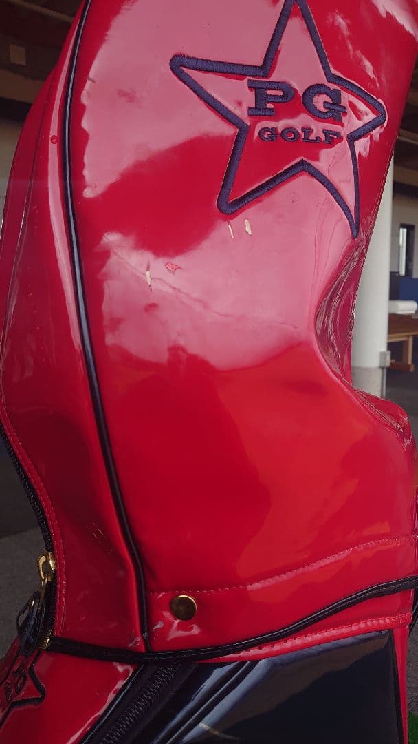 PEARLY GATES ゴルフバッグ 赤黒 星形ロゴ