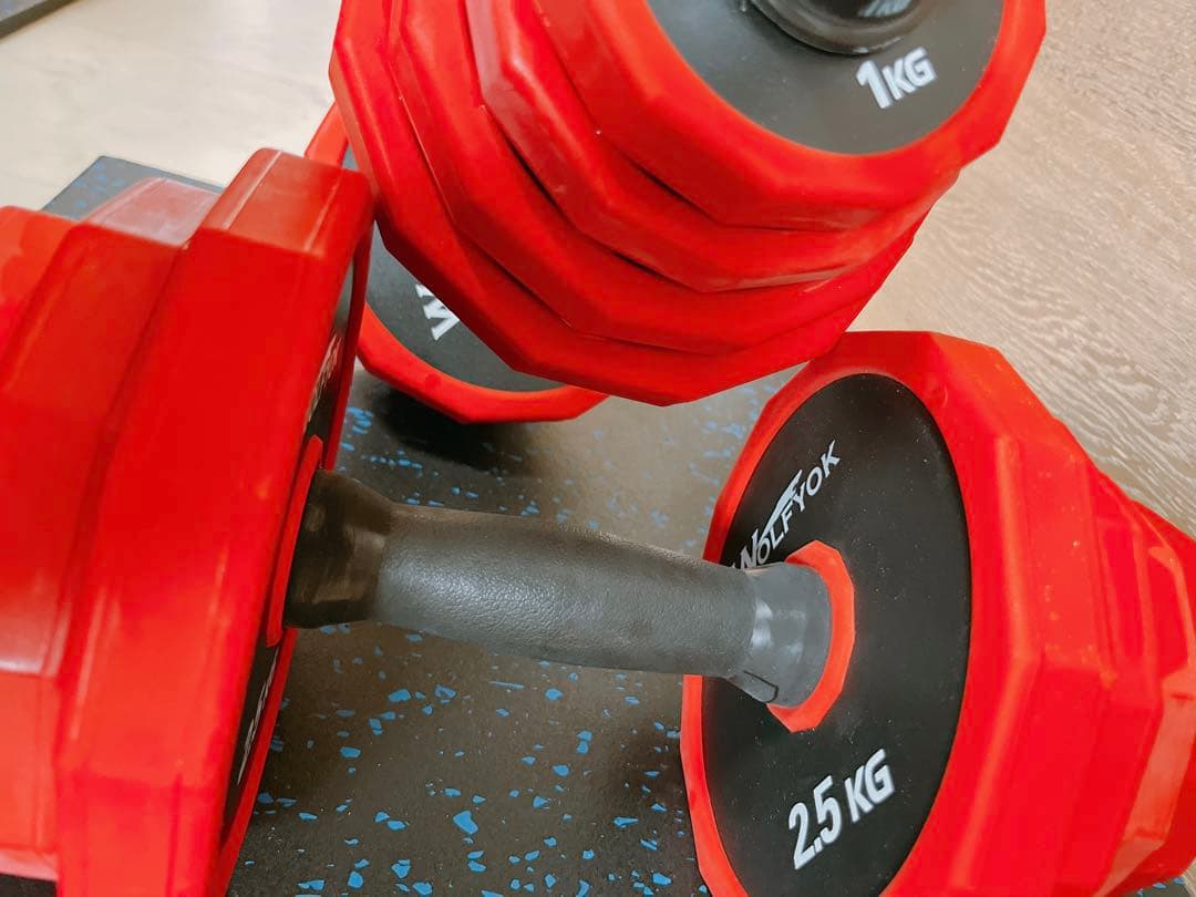 宅トレに最適♪Wolfyok 25kg 可変式ダンベル