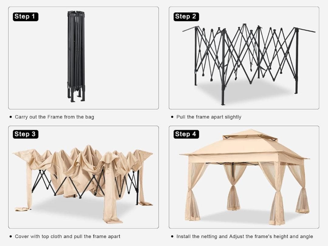 マスターキャノピー（MASTERCANOPY）ワンタッチタープテント カーキ