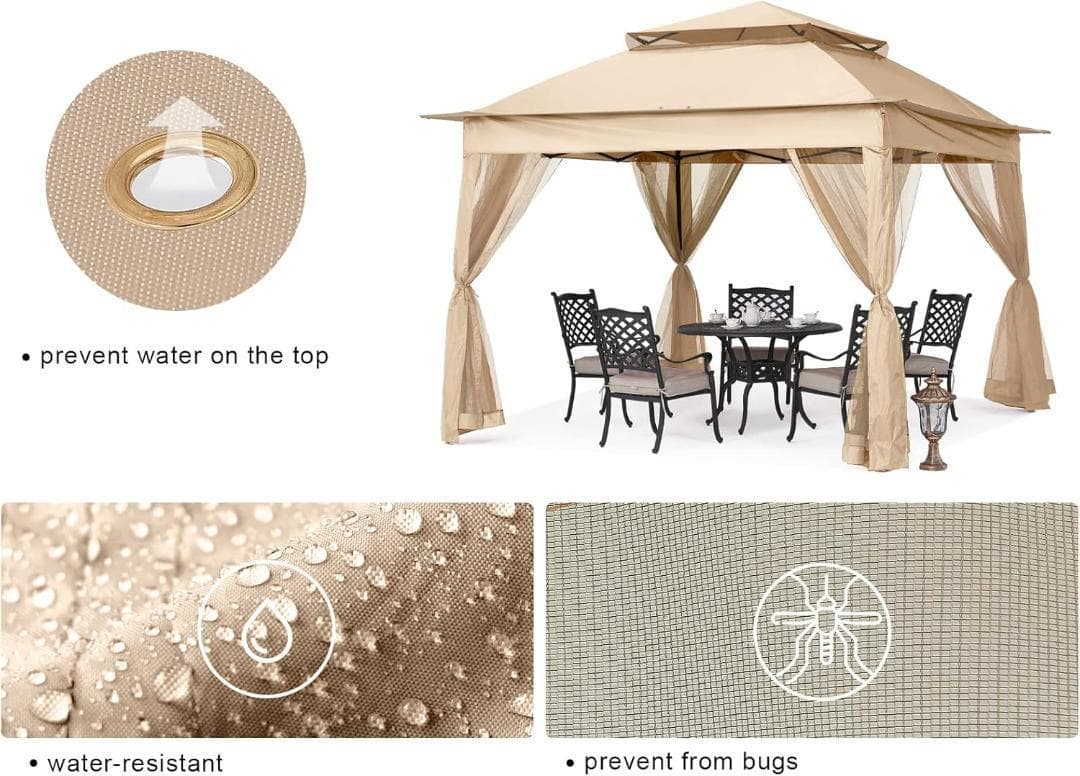 マスターキャノピー（MASTERCANOPY）ワンタッチタープテント カーキ