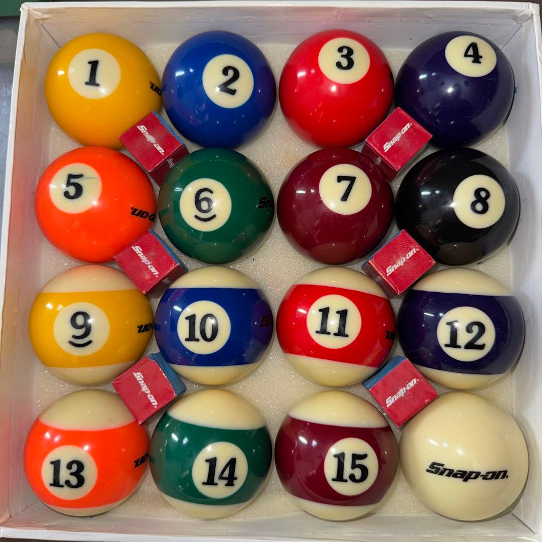 h*1様 snap-on ビリヤードボールセット 16個 2 1/4インチ　スナ