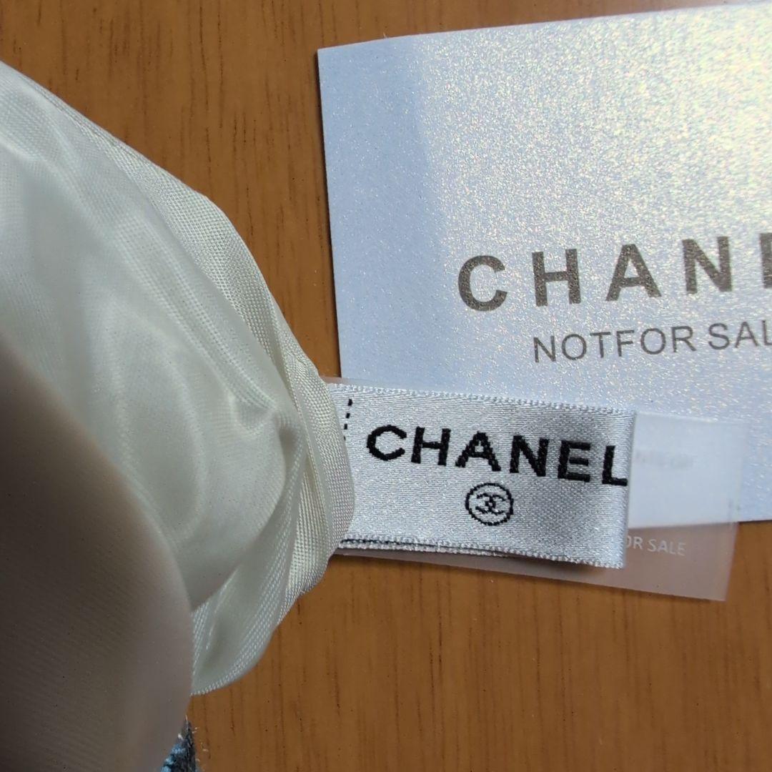 CHANELシャネル ココマークツイードスパンコール トートバッグ ブルー