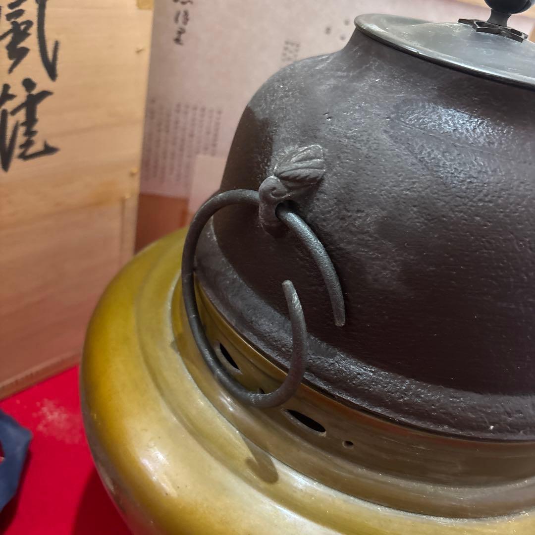茶道具/風炉釜 茶器 鉄瓶 鉄釜 釜環 茶釜