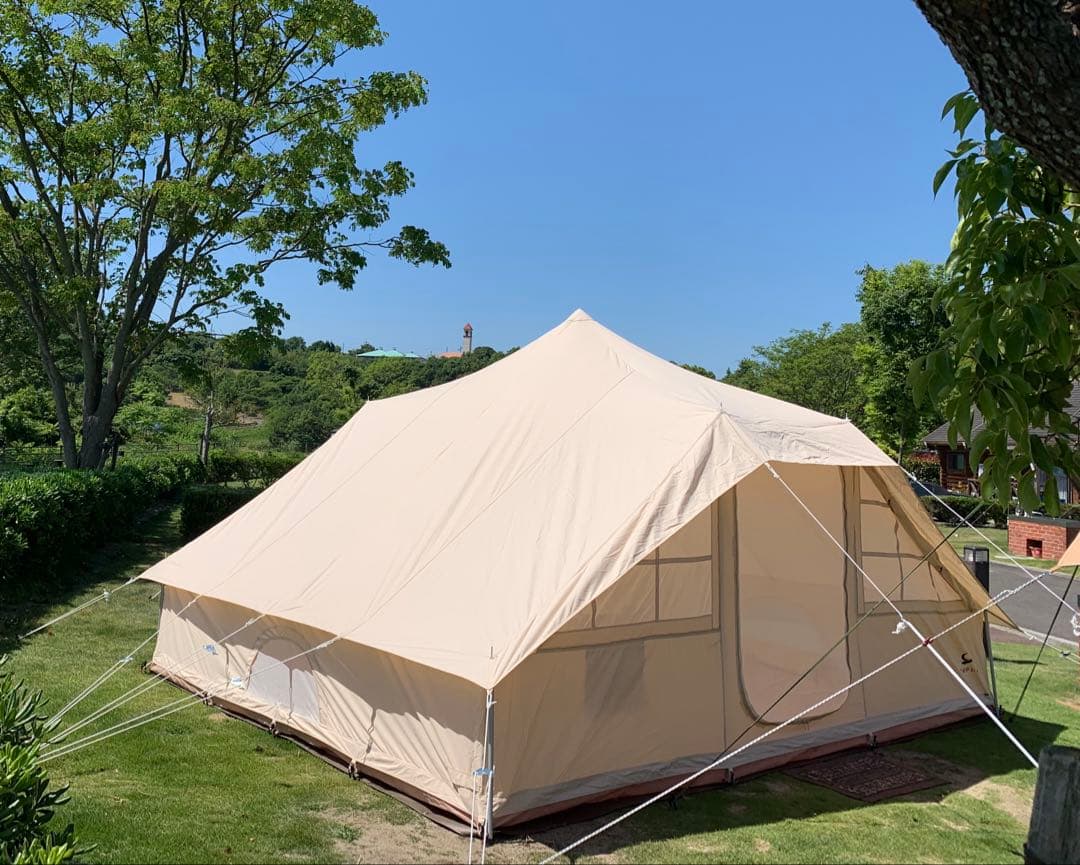 TOMOUNT ロッジ型 ワンポールテントTC ポリコットン4-6人（送料込）