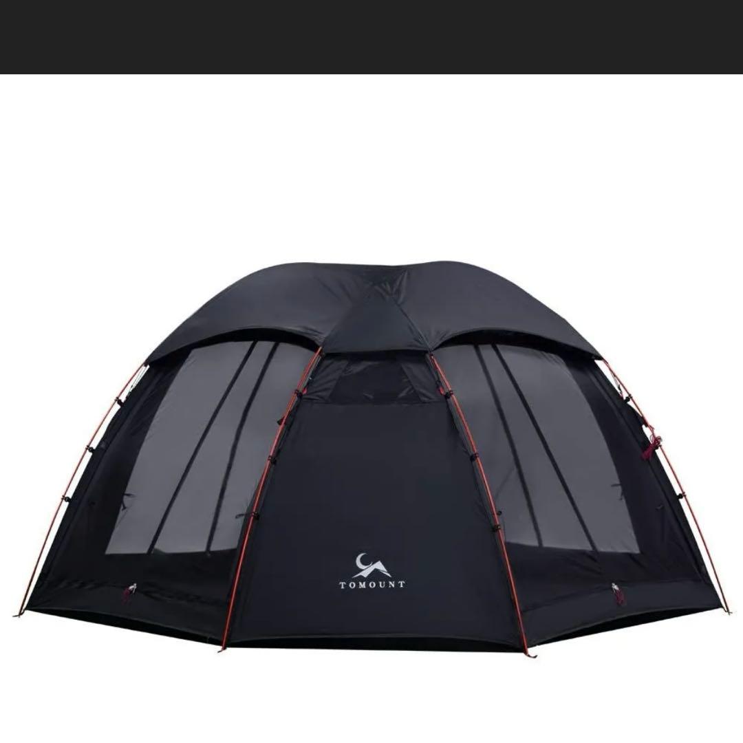 tomount ドームテント 自立式 2〜3人用 黒