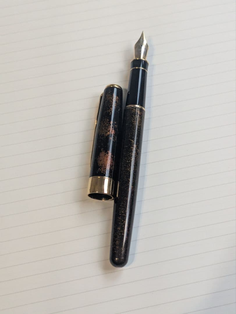 パーカー　ソネット　ビゾンフォンセ　万年筆　漆　18金　X　極細