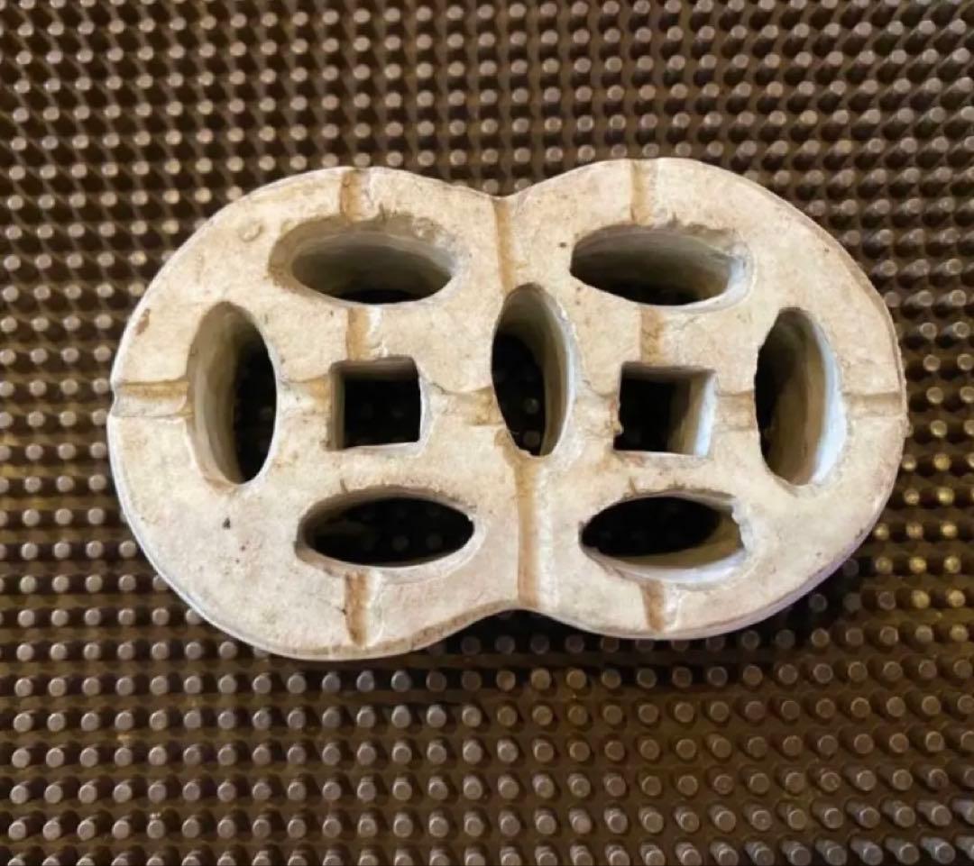 青磁三脚香炉・陶器剣山付き　２点セット ヴィンテージ　レア