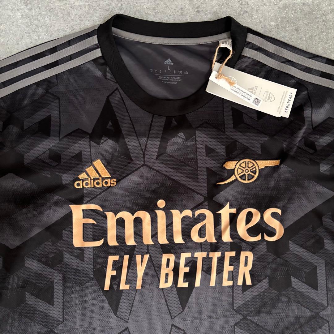 アーセナル　アウェイ　正規品　22/23 ユニフォーム　黒金　シャツ　ジャージ