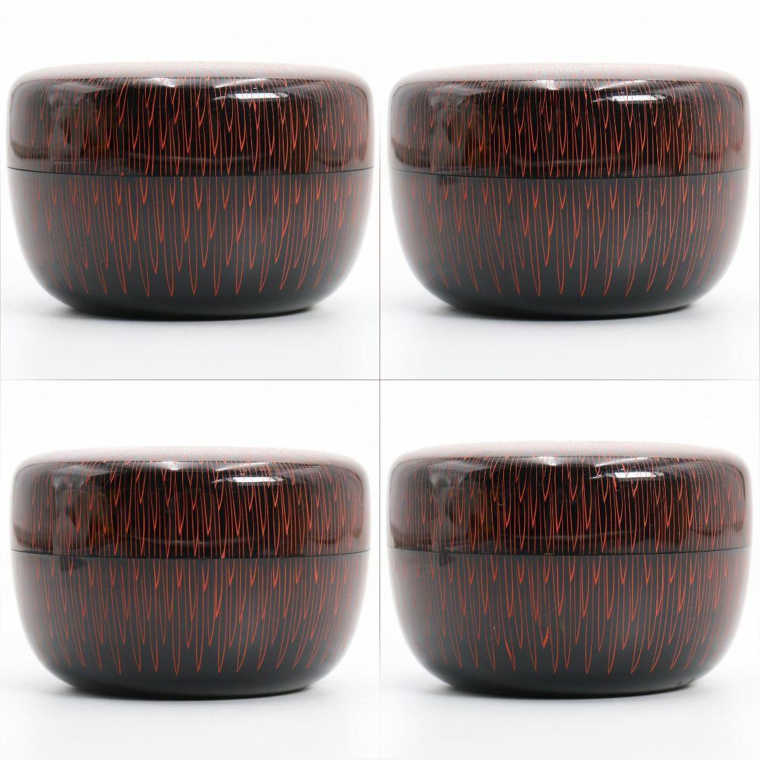 新井司峰作 菊毛彫 大平棗 茶道具 共箱　V838