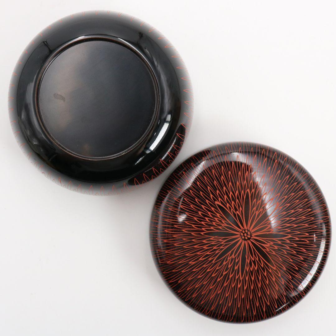 新井司峰作 菊毛彫 大平棗 茶道具 共箱　V838