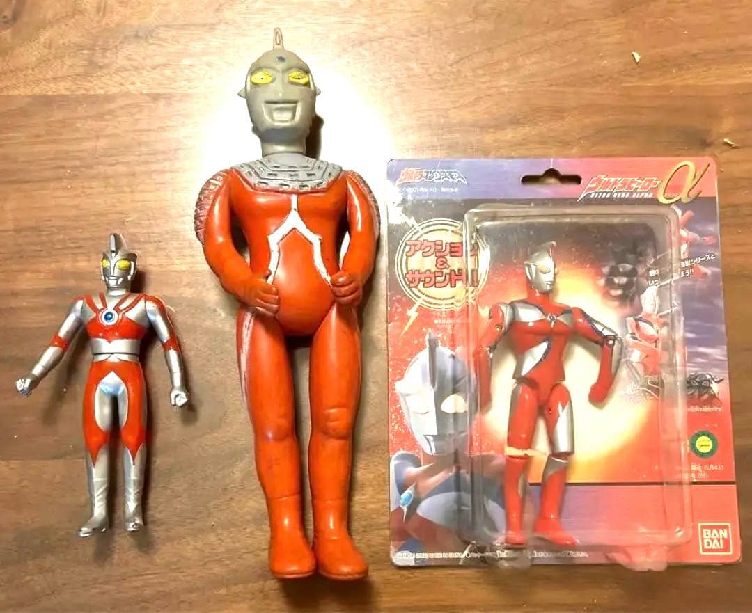 【ビンテージ】 当時物ウルトラマンセブン、エース、コスモス ソフビ
