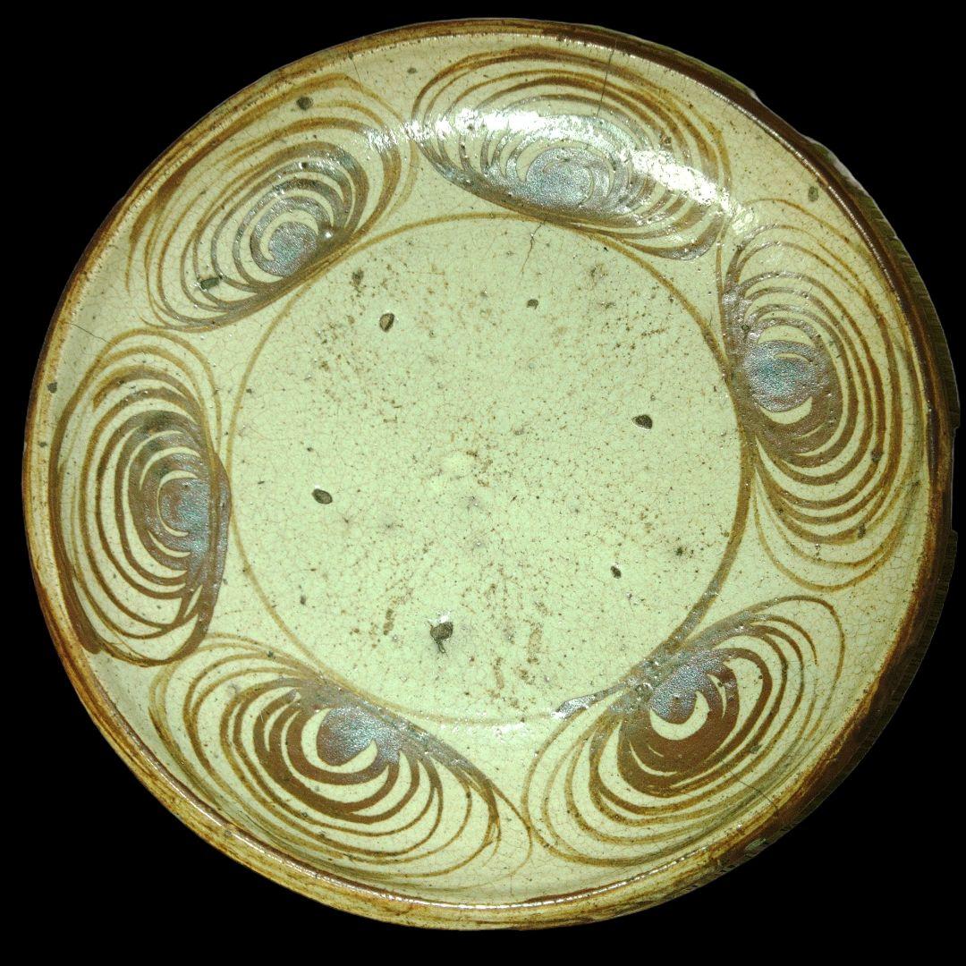 古瀬戸　馬目石皿　骨董品