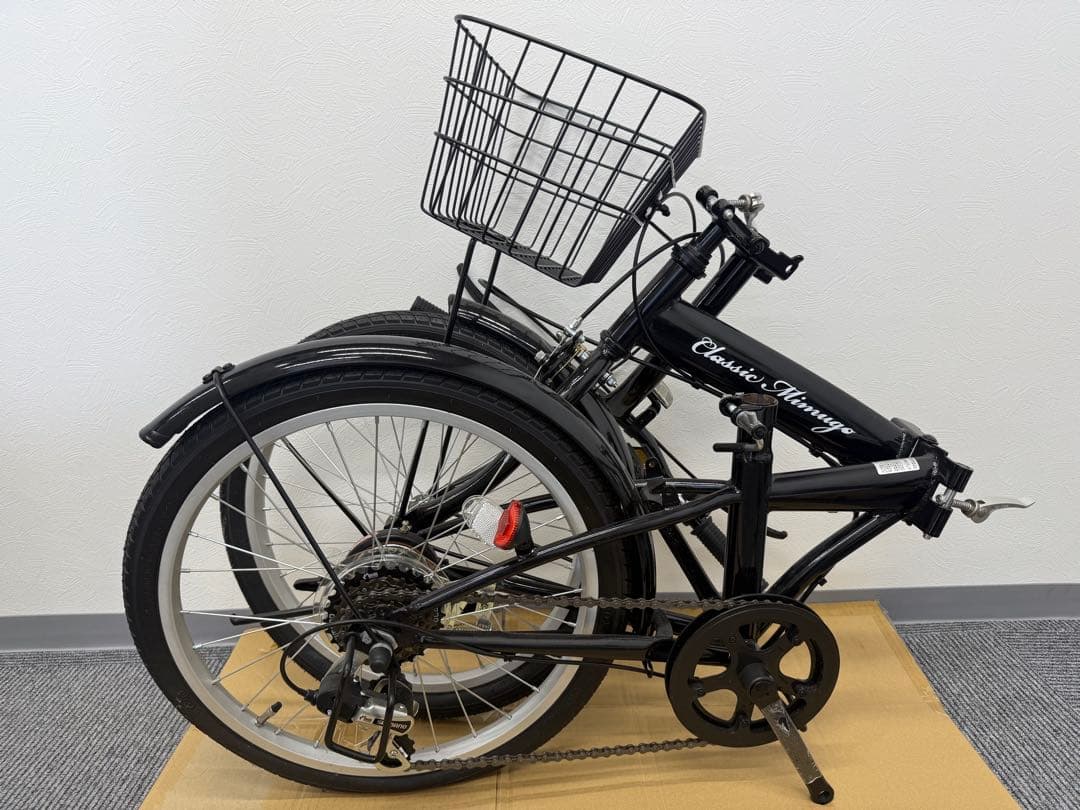 ミムゴ　 折りたたみ自転車　20インチ6段変速MG-CM206G-RLブラック