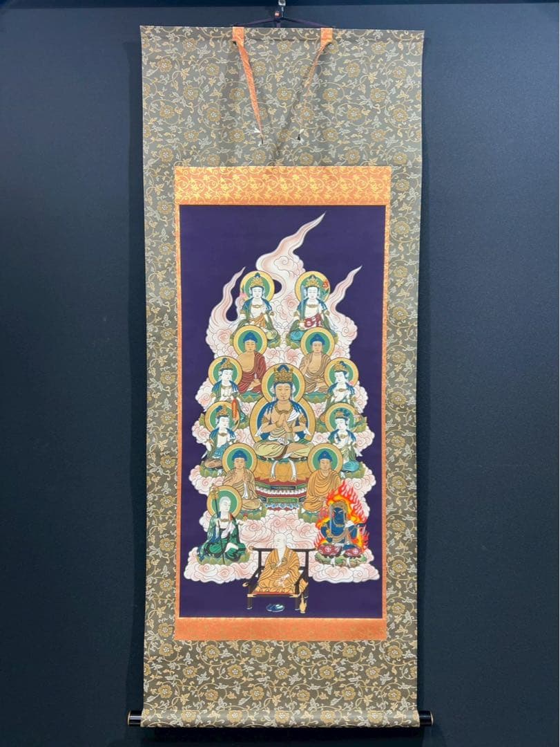 27 十三佛図 雅鳳作 肉筆 絹本 縁起物