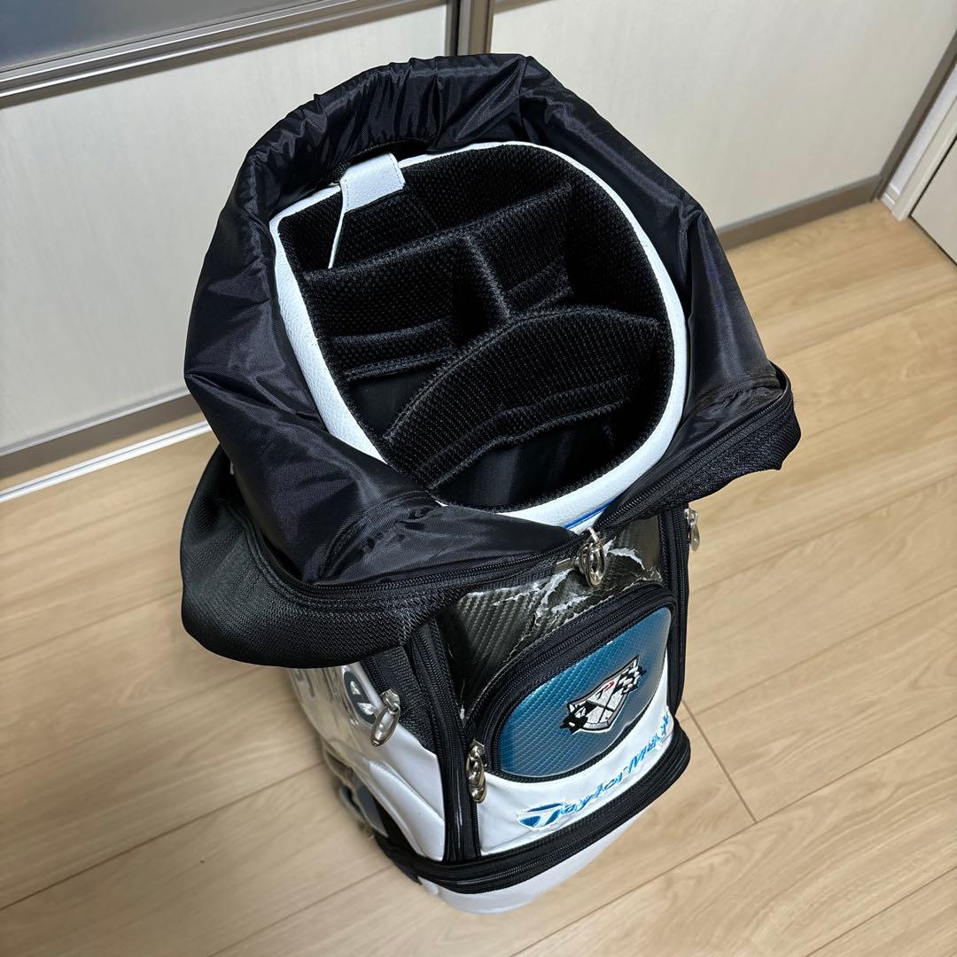 TaylorMade キャディバッグ ブラック×ホワイト×ブルー