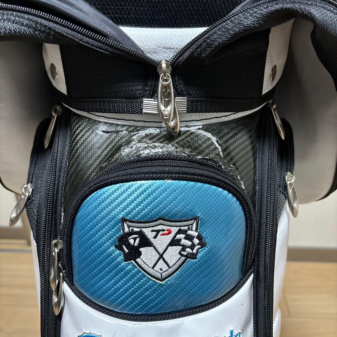 TaylorMade キャディバッグ ブラック×ホワイト×ブルー