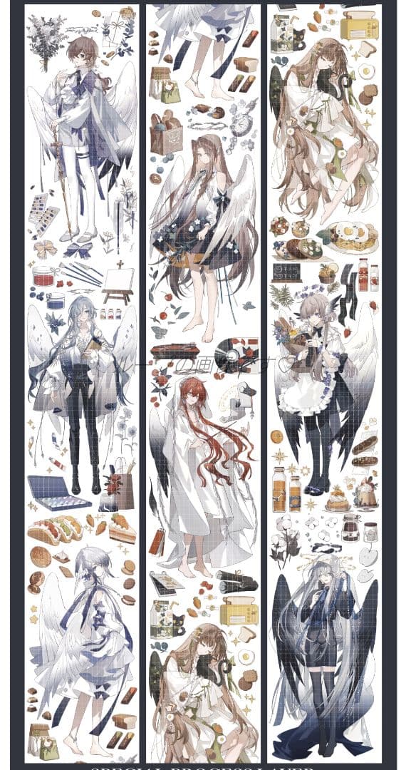 J772＃坠落人间(贝壳光)flake切り売り海外人物マステ女の子男の子