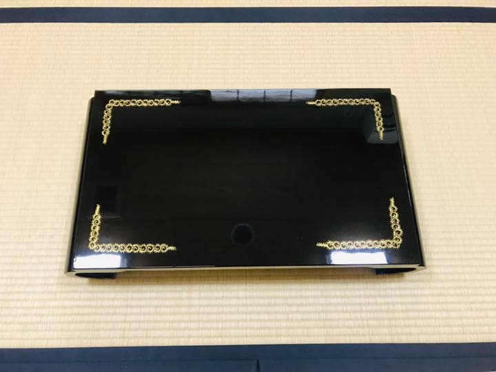 川連漆器 沈金彫り 高級花台 天然木 床の間 送料込み