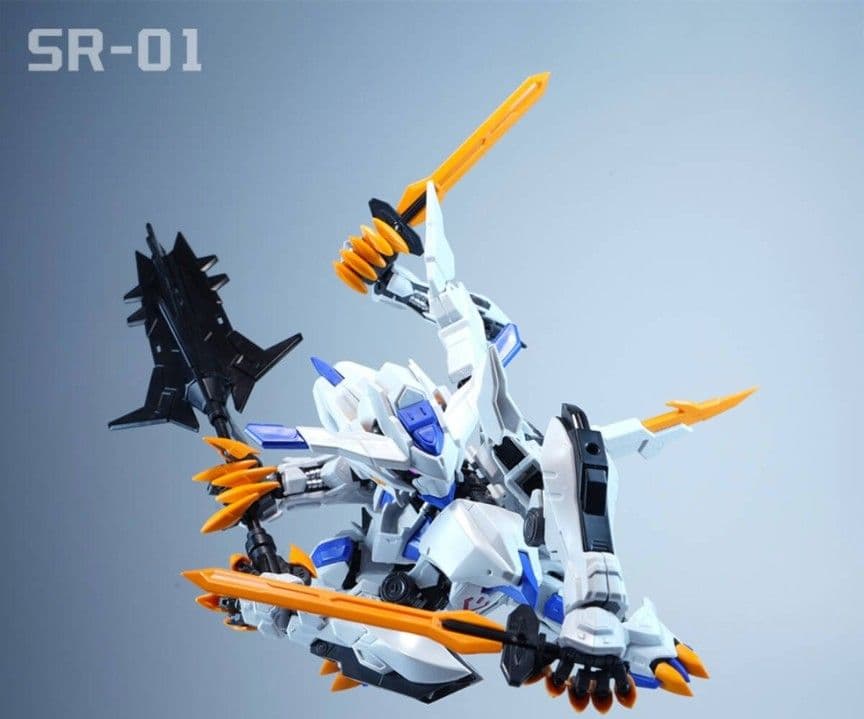 【海外製】バエル　バルバトス似　形態切替可 MGSD相当 発光 組立式プラモデル