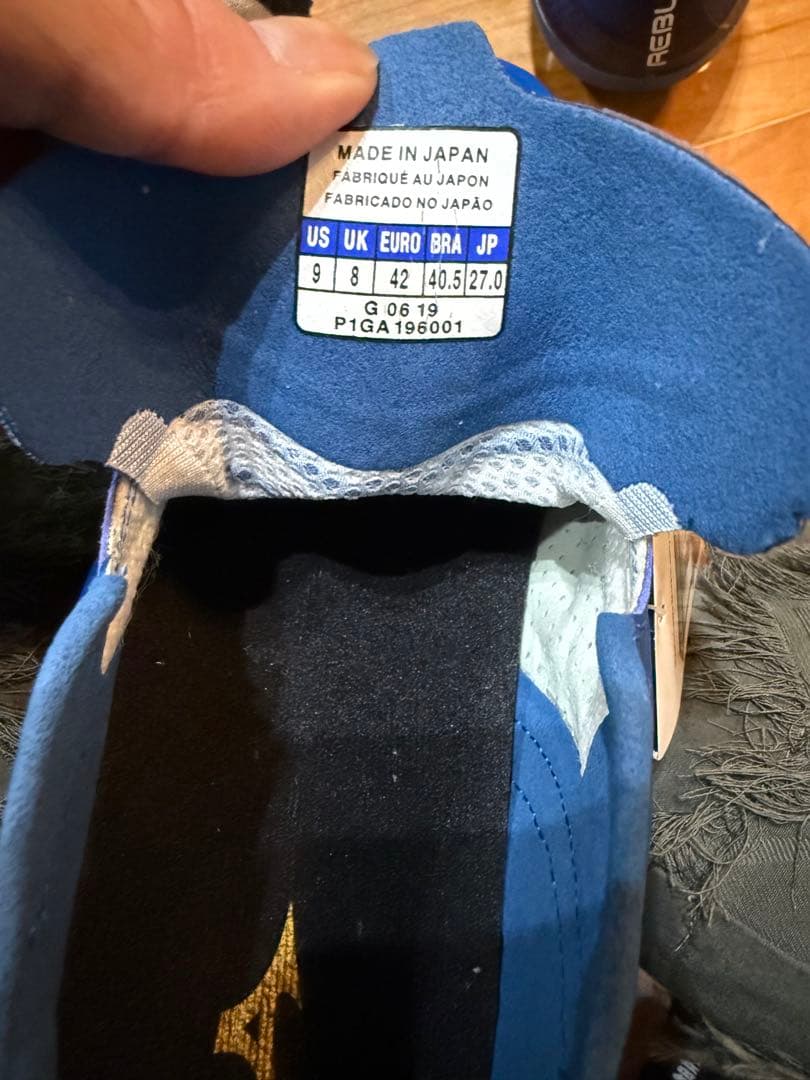 新品レビュラ3ジャパンMizuno サッカーシューズ 青 日本製　27センチ