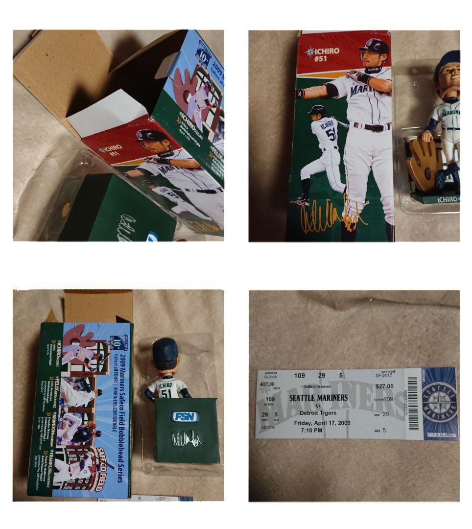 ★★イチロー 2007-09年 球場限定配布 ボブルヘッドドール 当日チケット付