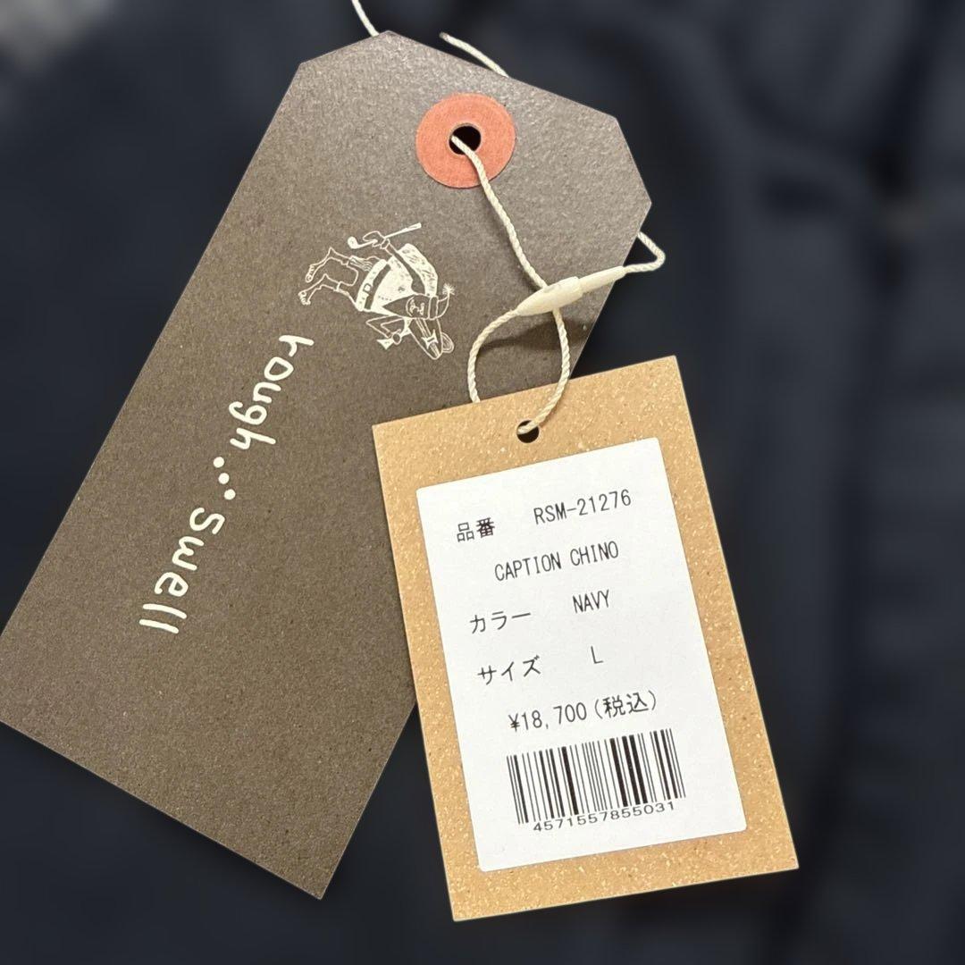 【新品】ラフアンドスウェル　Rough&Swell綿パンツ（L、ネイビー）