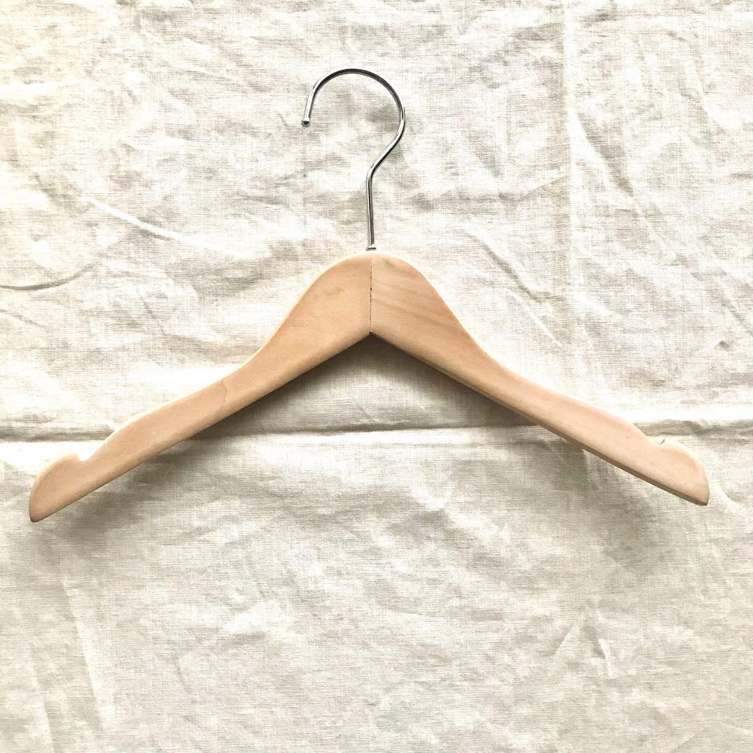 木製ハンガー30本まとめ売り　子供用　キッズ用　ベビー用　ナチュラル　32cm