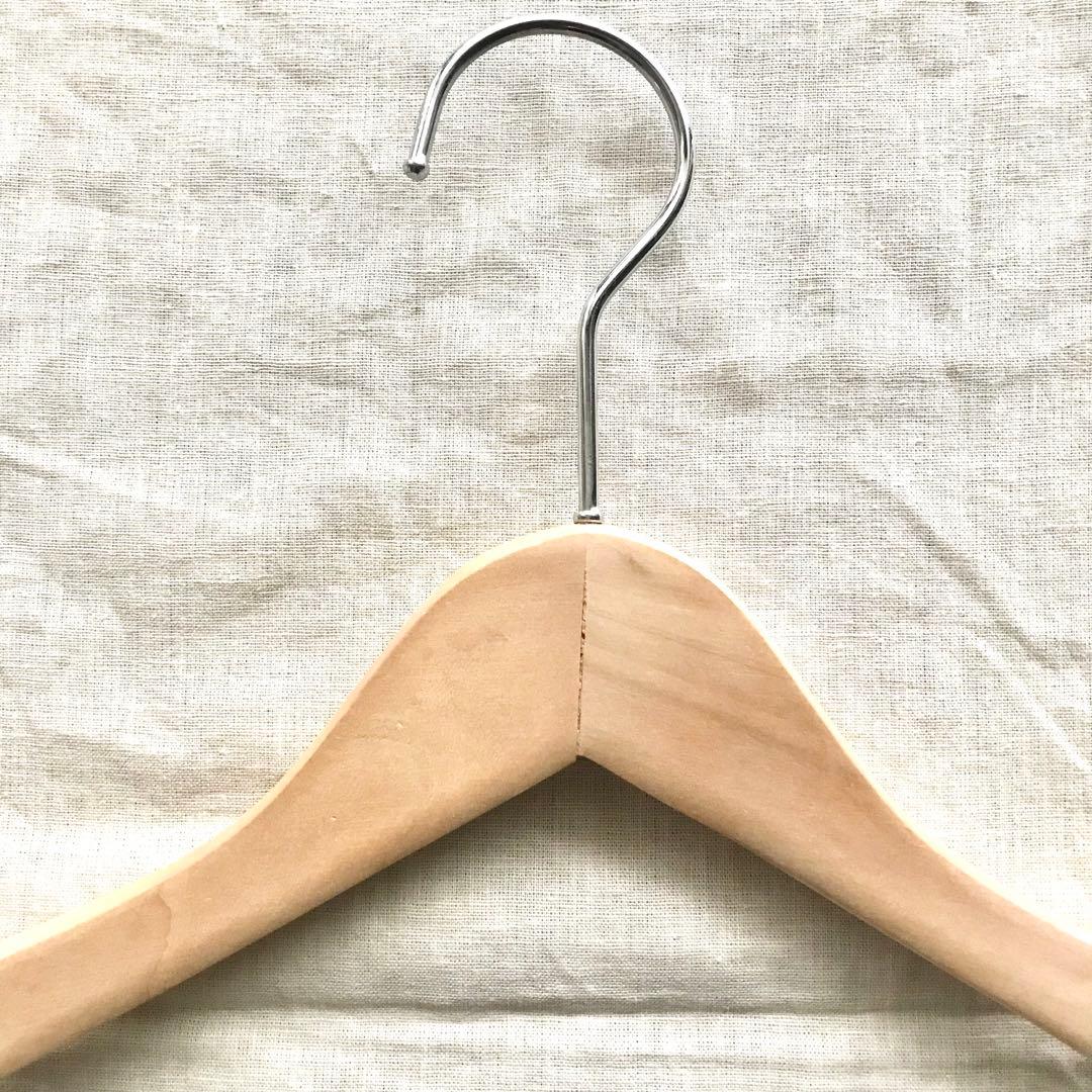 木製ハンガー30本まとめ売り　子供用　キッズ用　ベビー用　ナチュラル　32cm