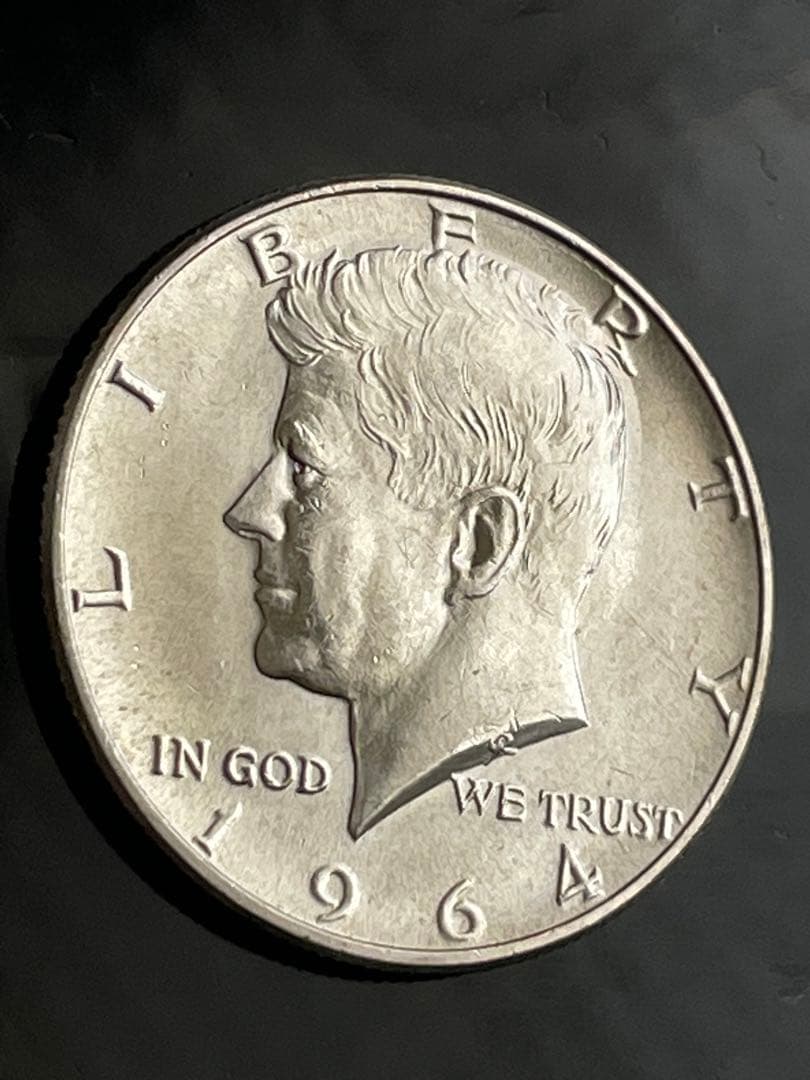 ケネディハーフダラー1964　銀貨　美品