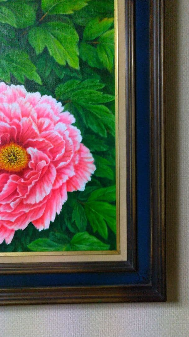 「牡丹」絵画 油彩画 油絵 植物画F12号 原画