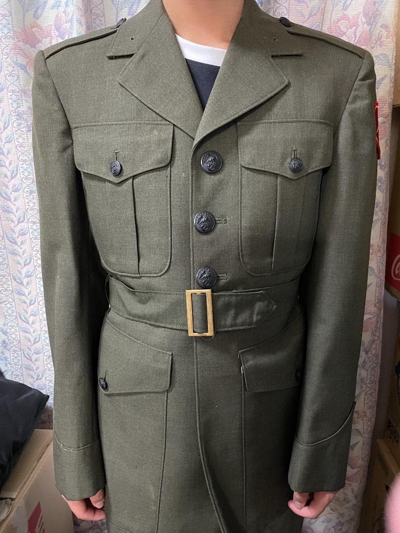 米軍実物_米海兵隊_サービスユニフォーム_ウール100%_上下