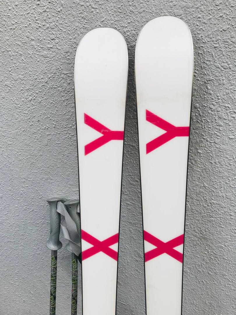 ☆レア☆roxy スキー板 150cm ＆ ビンディング ＆ ストック カモフラ