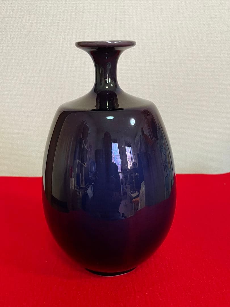 【特価】柳雨軒 三代 人間国宝 徳田八十吉（正彦銘）壺 高さ約21㎝ T258