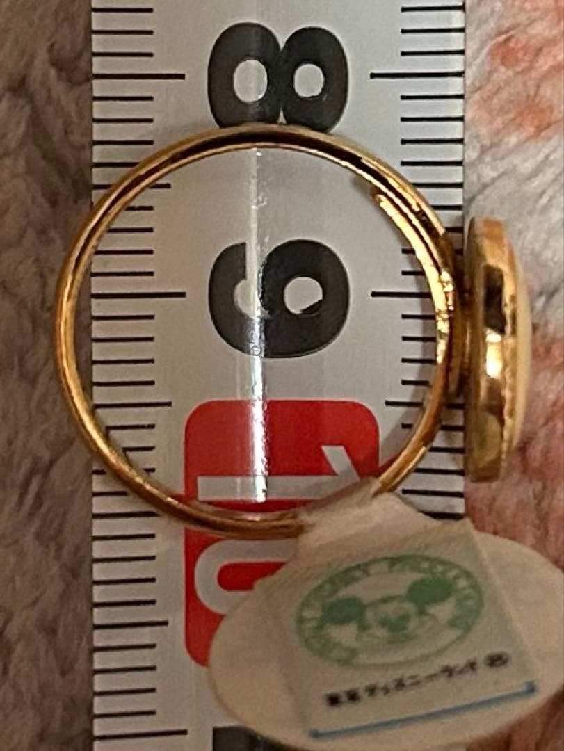 ヴィンテージ　ミッキーマウス　ゴールドリング　指輪フリーサイズ　レア