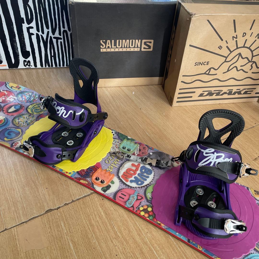 BURTON　キッズスノーボードセット　120cm　バートン　バイン付4点セット